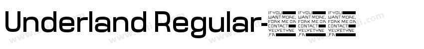 Underland Regular字体转换